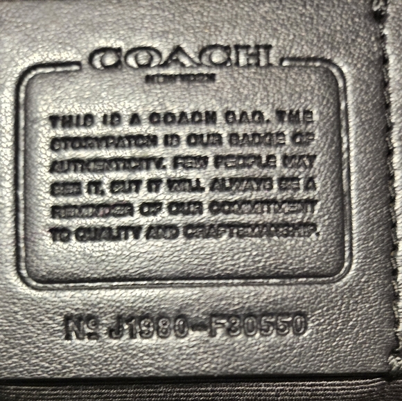 Coach Black Charlie black Leather Medium Backpack.. - Picture 10 of 10